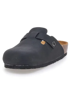 Sabot nero sottopiede in vera pelle Biomodex 32850