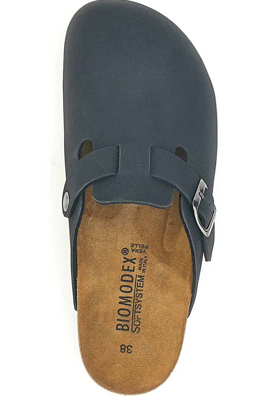 Sabot nero sottopiede in vera pelle Biomodex 32850