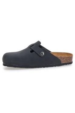 Sabot nero sottopiede in vera pelle Biomodex 32850