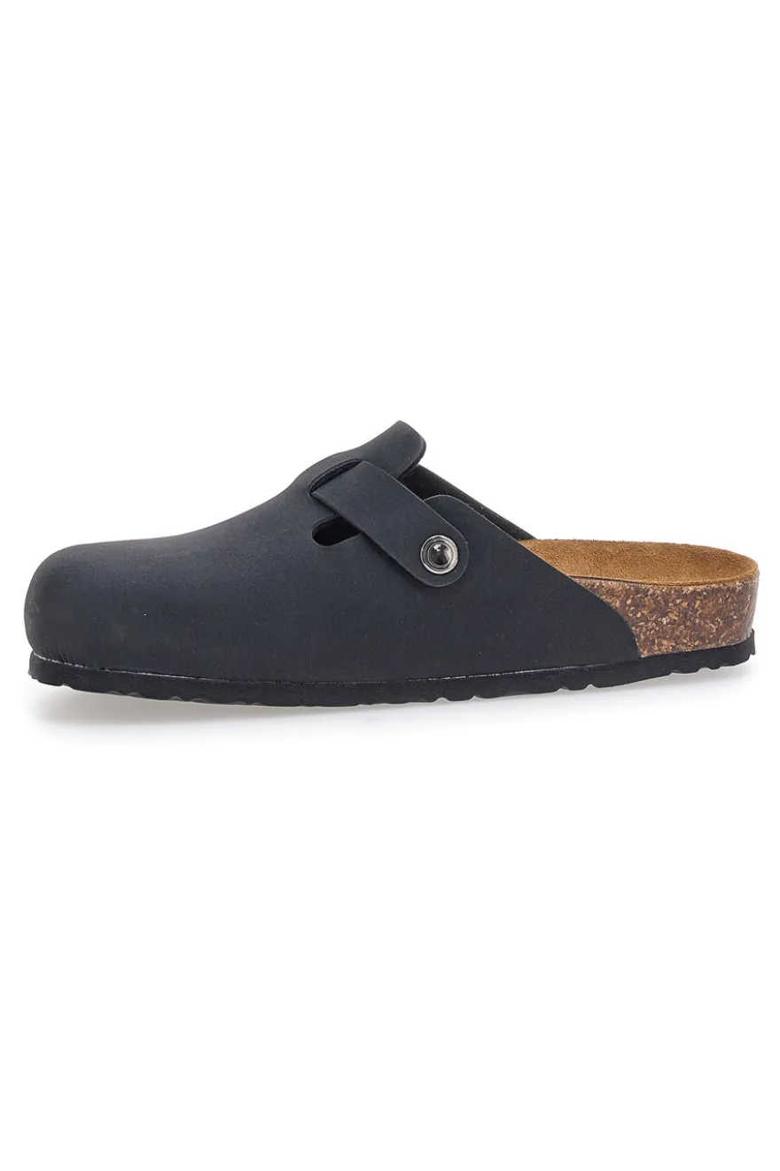 Sabot nero sottopiede in vera pelle Biomodex 32850