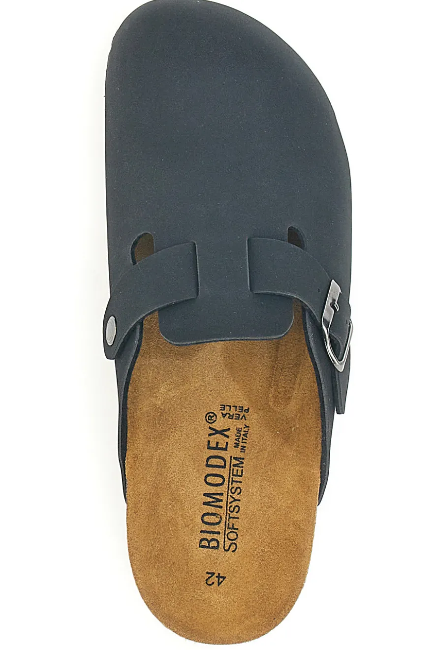 Sabot nero sottopiede in vera pelle Biomodex 32950