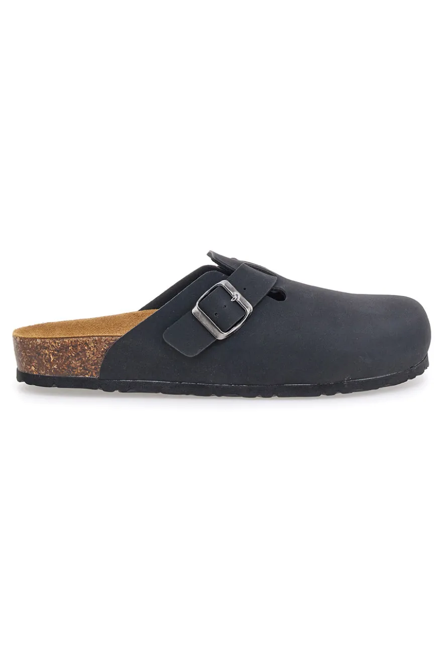 Sabot nero sottopiede in vera pelle Biomodex 32950