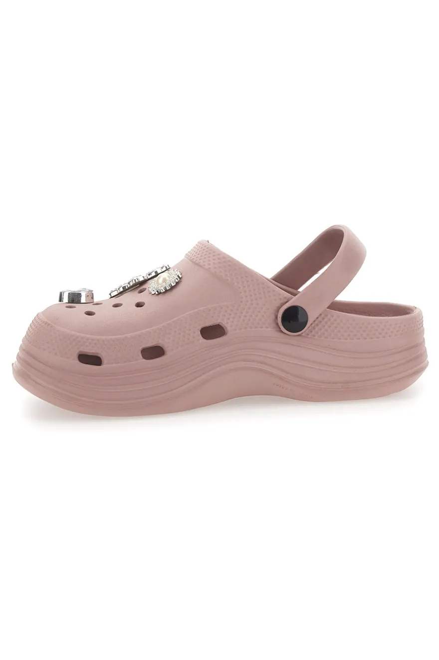 Sabot rosa con charms decorativi 2T2L 2035