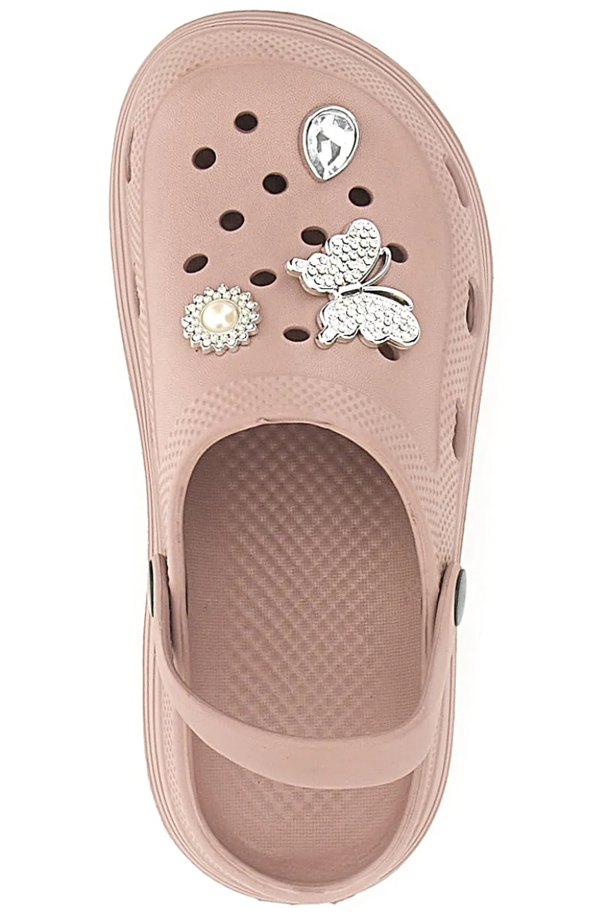 Sabot rosa con charms decorativi 2T2L 2035