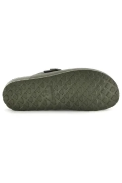 Sabot verde con fibbia 2t2l 2526
