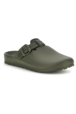 Sabot verde con fibbia 2t2l 2526