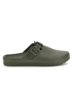 Sabot verde con fibbia 2t2l 2526