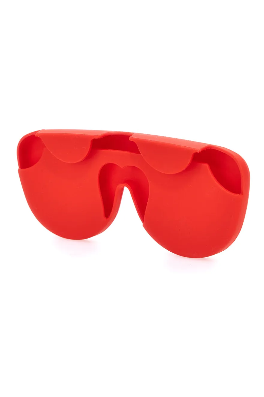Salva occhiali rosso morbido e flessibile Indigeno Metropolitano GLASSES HOLDER 1