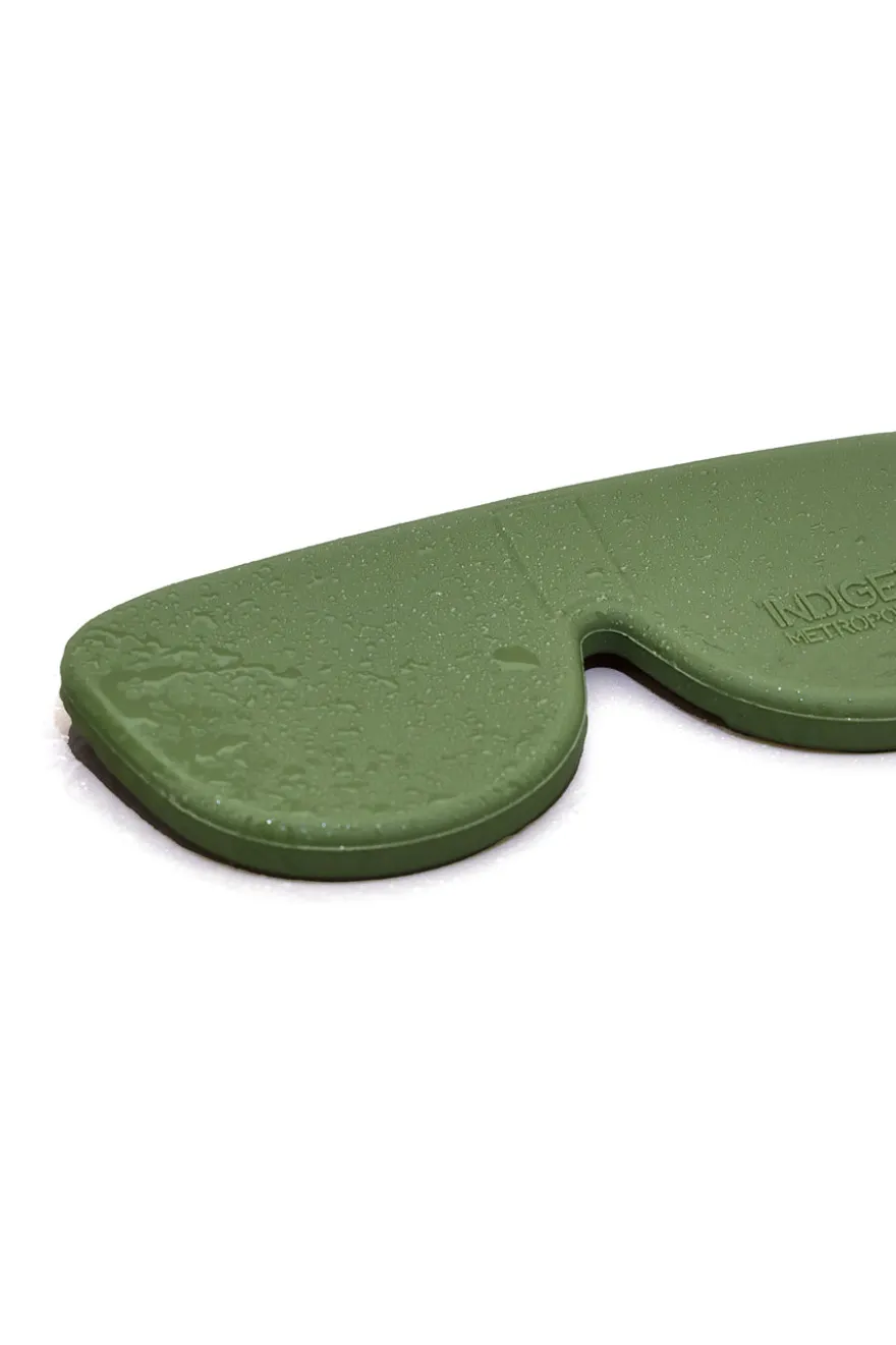 Salva occhiali verde in silicone flessibile Indigeno Metropolitano 3
