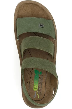 Sandalen mit elastischem Grün Eco Bio J526201