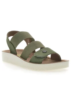 Sandalen mit elastischem Grün Eco Bio J526201