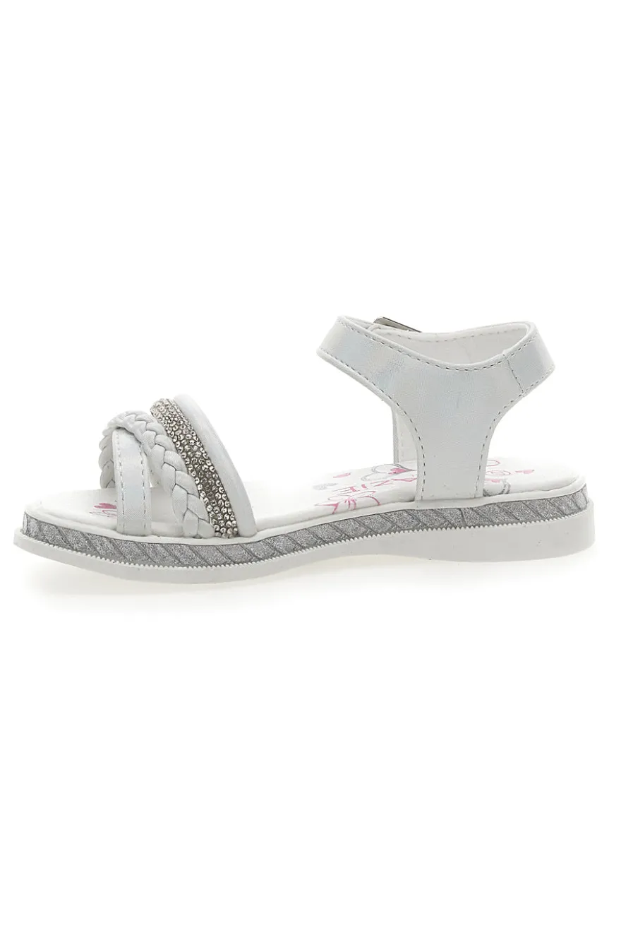 Sandalen mit weißen Strasssteinen Grazie Girl 14327