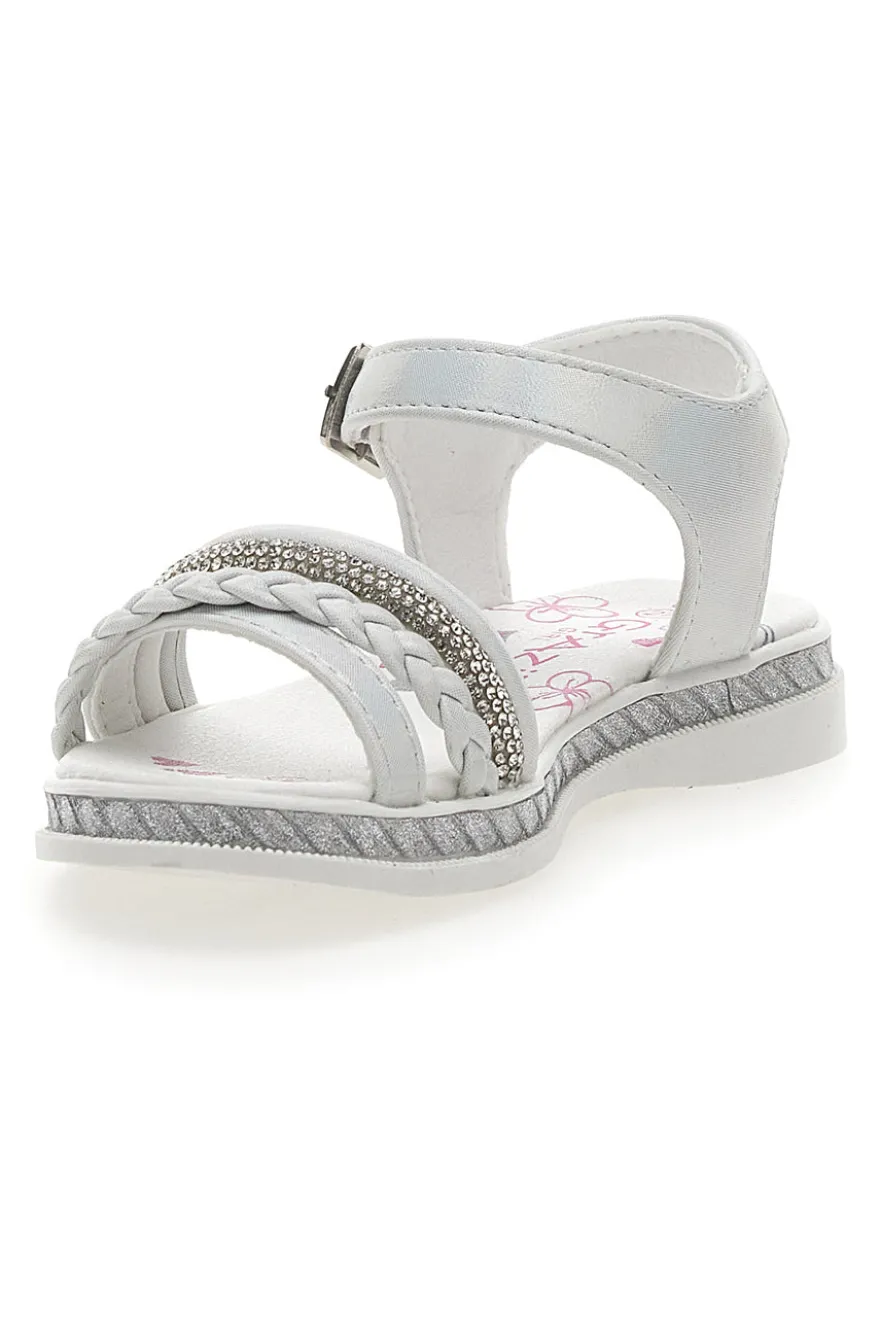 Sandalen mit weißen Strasssteinen Grazie Girl 14327
