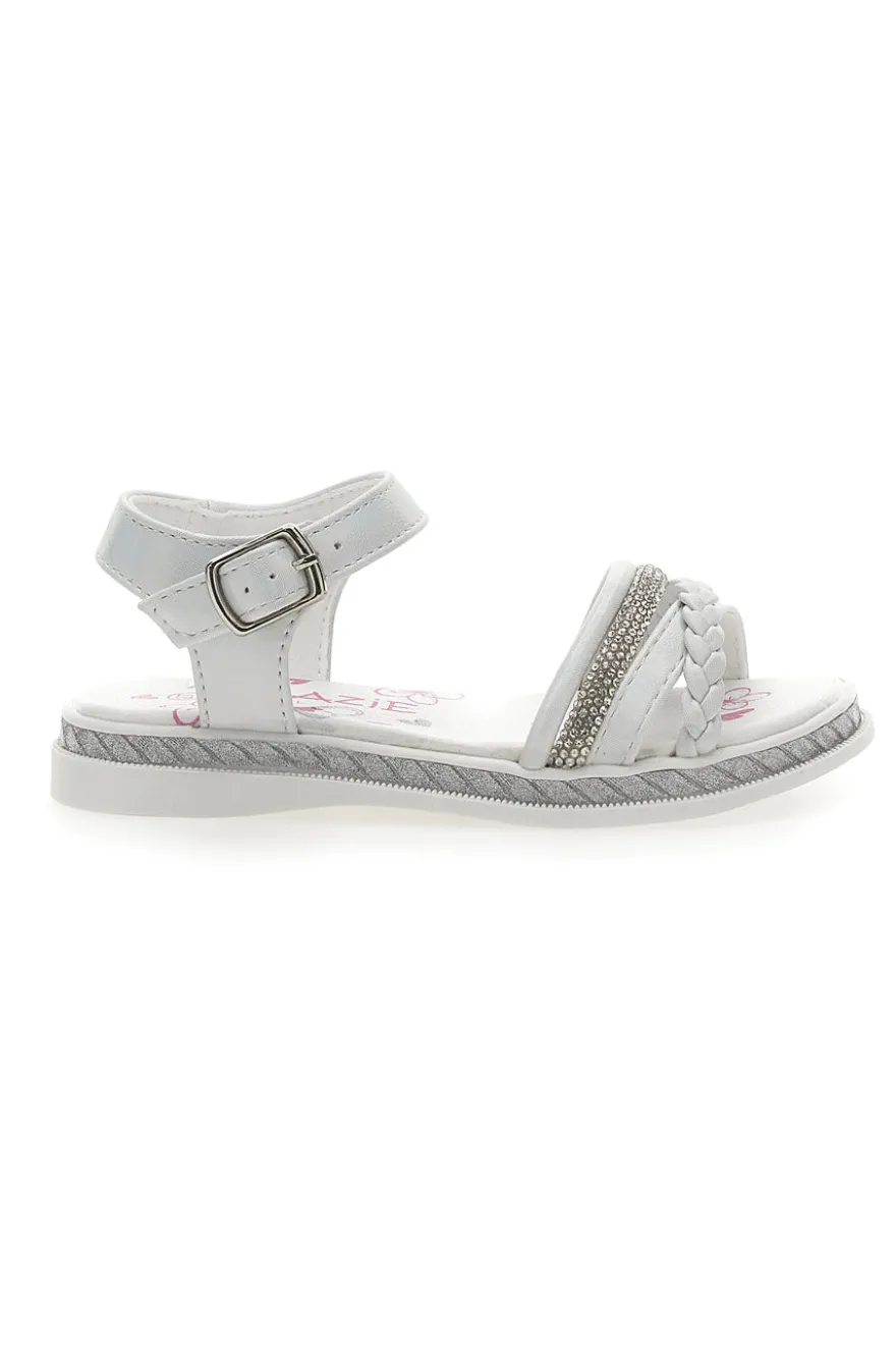 Sandalen mit weißen Strasssteinen Grazie Girl 14327