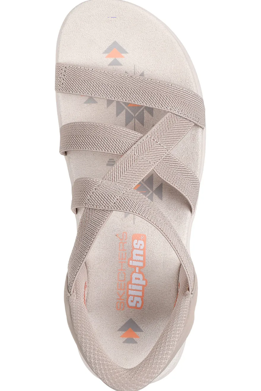 Sandalen Taupe Skechers Hands Free Slip-ins: Reggae Slim - Stretch Flex