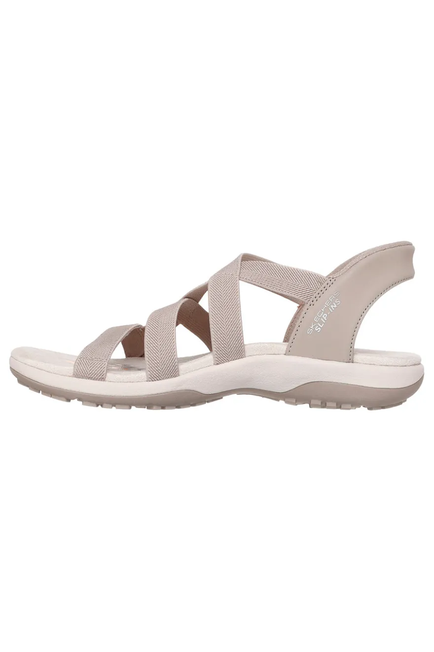 Sandalen Taupe Skechers Hands Free Slip-ins: Reggae Slim - Stretch Flex