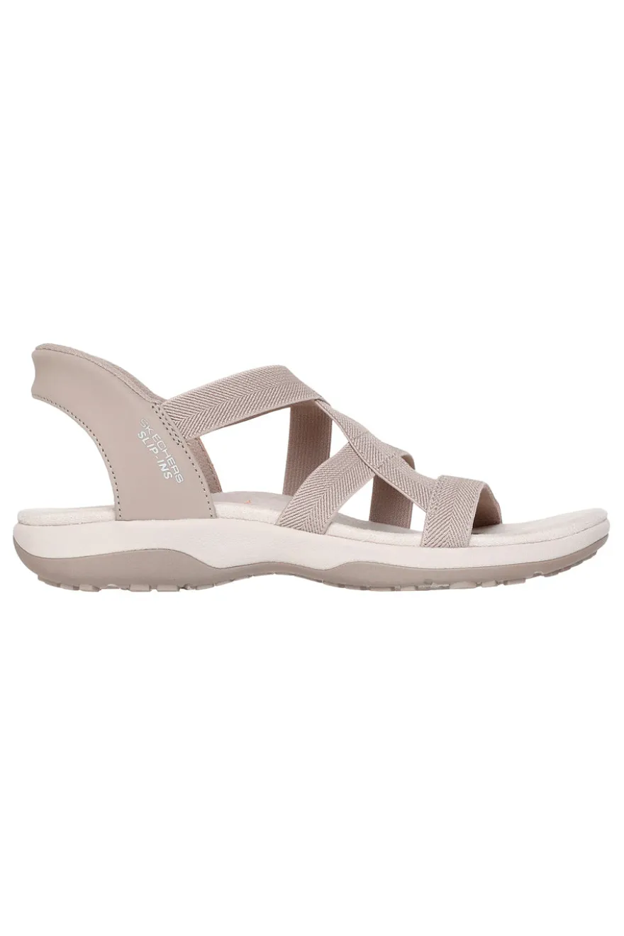 Sandalen Taupe Skechers Hands Free Slip-ins: Reggae Slim - Stretch Flex