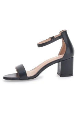 Sandali Neri Con Tacco a Blocco First Lady 402
