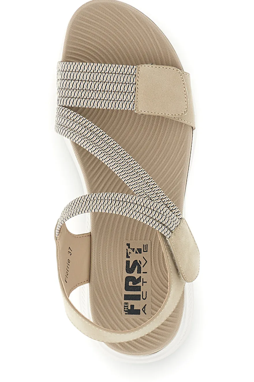 Sandali Albicocca con fasce elastiche First active 2