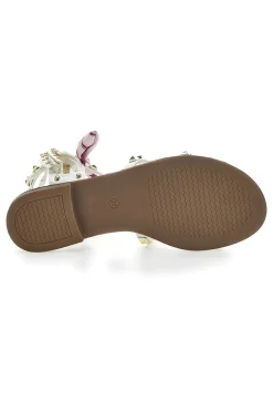 Sandali alla Schiava Bianchi con Borchie Me & Me 1532