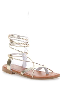 Sandali alla Schiava in Vera Pelle color Platino PRIMA RIGA 711
