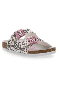 Sandali animalier con doppia fibbia rosa PITT KIDS 14459