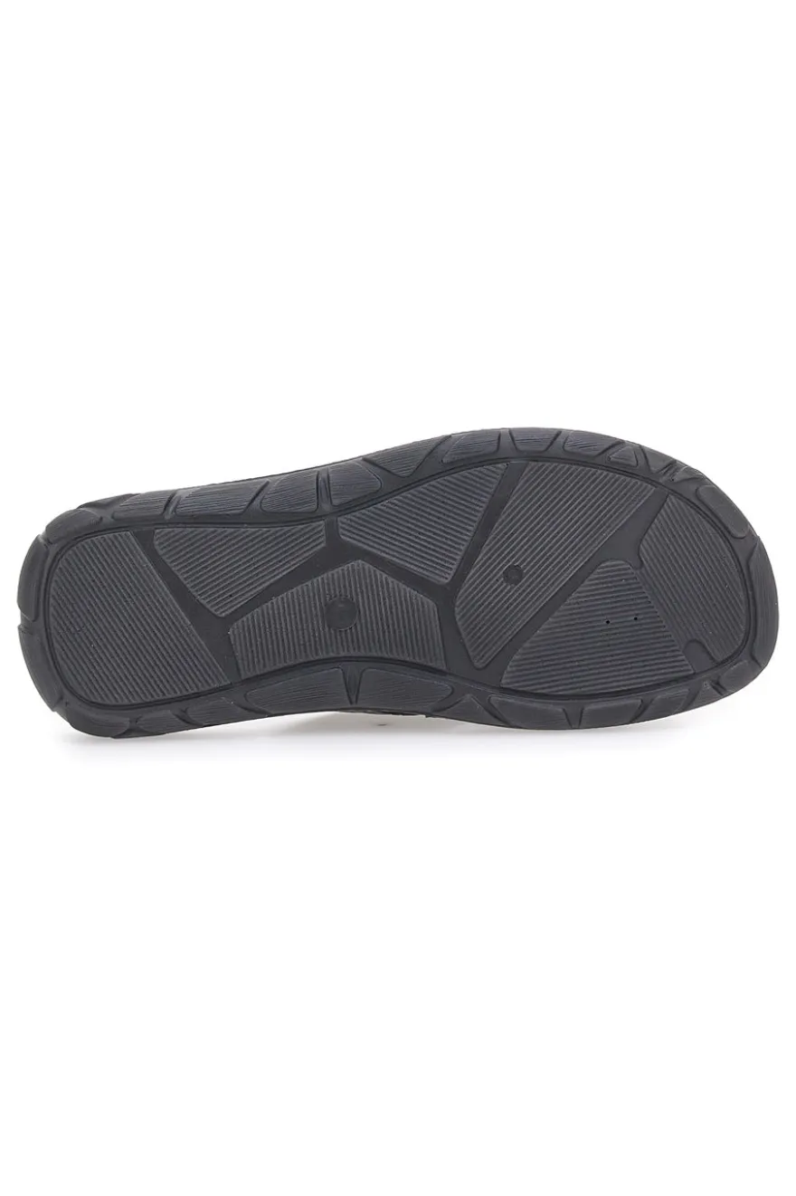 Sandali antracite con fasce incrociate e sottopiede comfort INBLU 03 VT