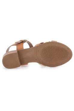 Sandali Arancio con Fascette Incrociate Pittarello Look 243205