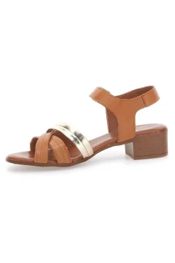 Sandali Arancio con Fascette Incrociate Pittarello Look 243205