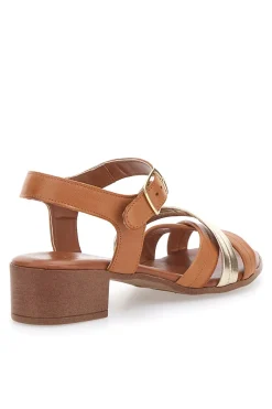 Sandali Arancio con Fascette Incrociate Pittarello Look 243205
