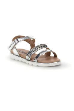 Sandali argento con charm con brillantini Pitt kids 392624S