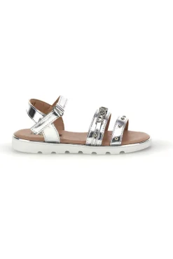 Sandali argento con charm con brillantini Pitt kids 392624S