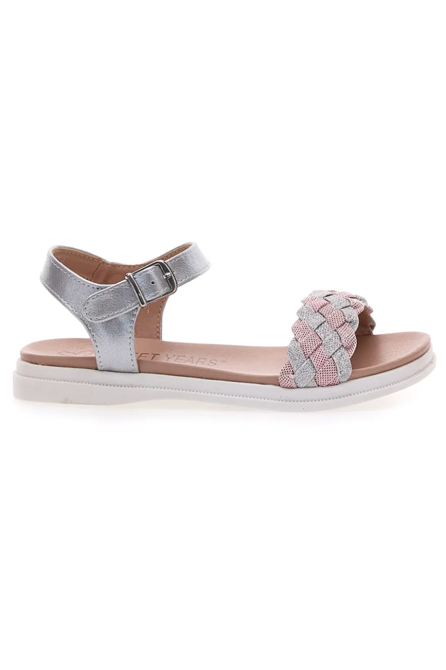 Sandali argento con cinturino e suola morbina SWEET YEARS 0377