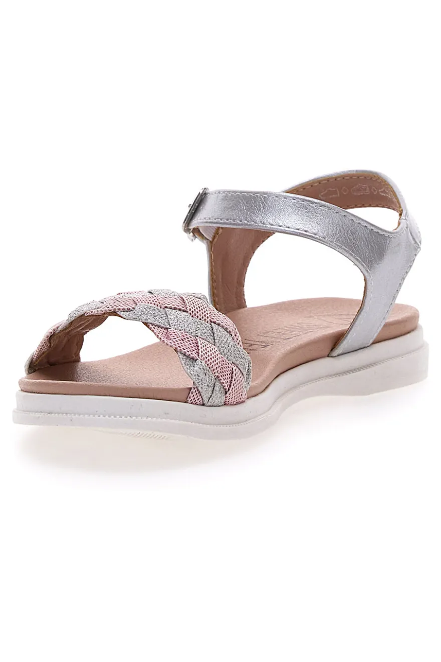 Sandali argento con cinturino e suola morbina SWEET YEARS 0377