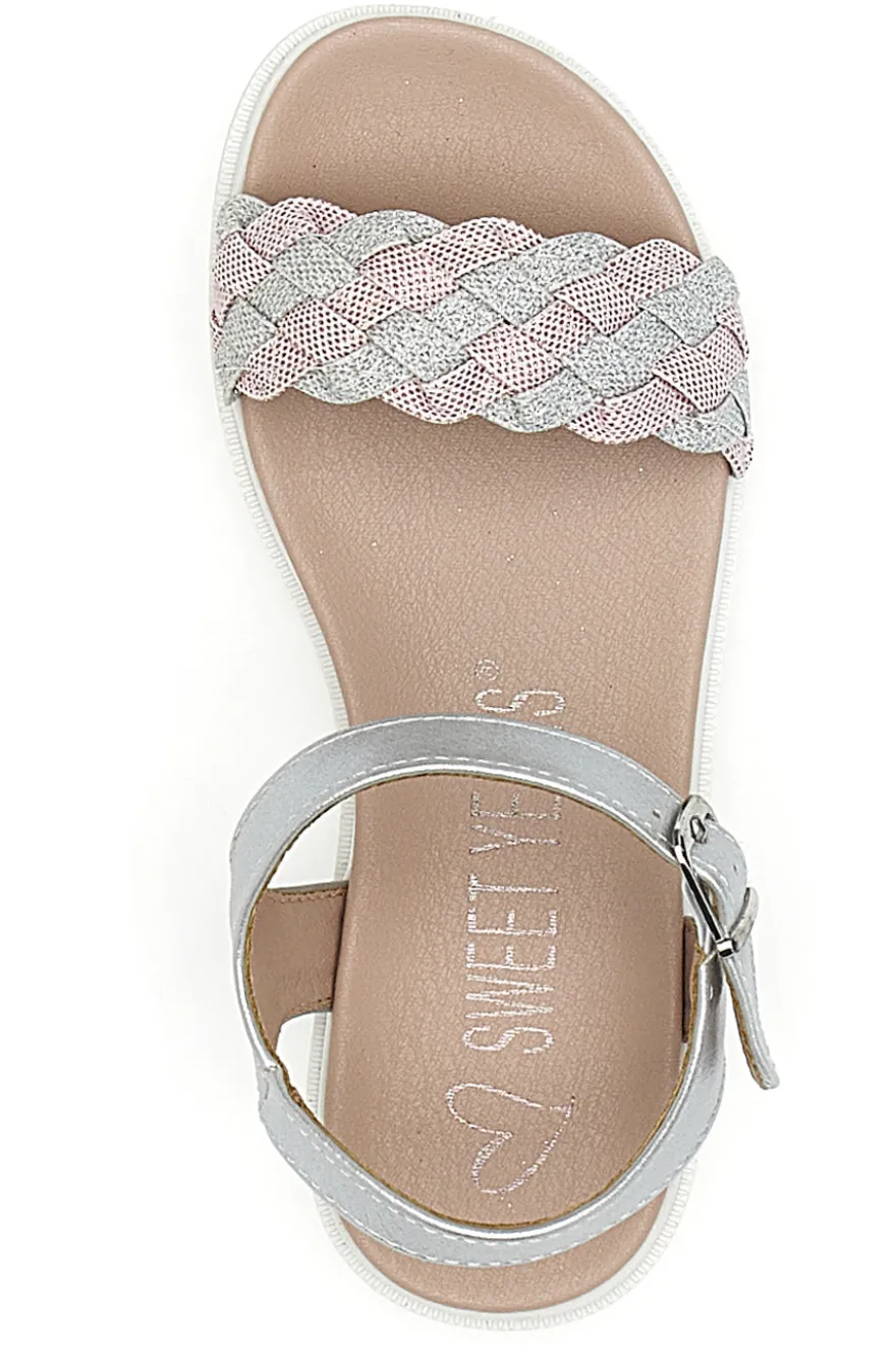 Sandali argento con cinturino e suola morbina SWEET YEARS 0377