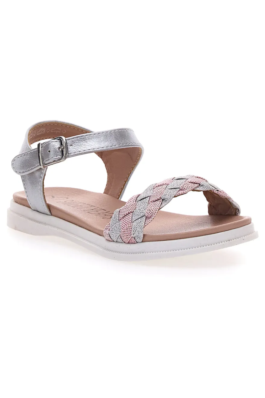 Sandali argento con cinturino e suola morbina SWEET YEARS 0377