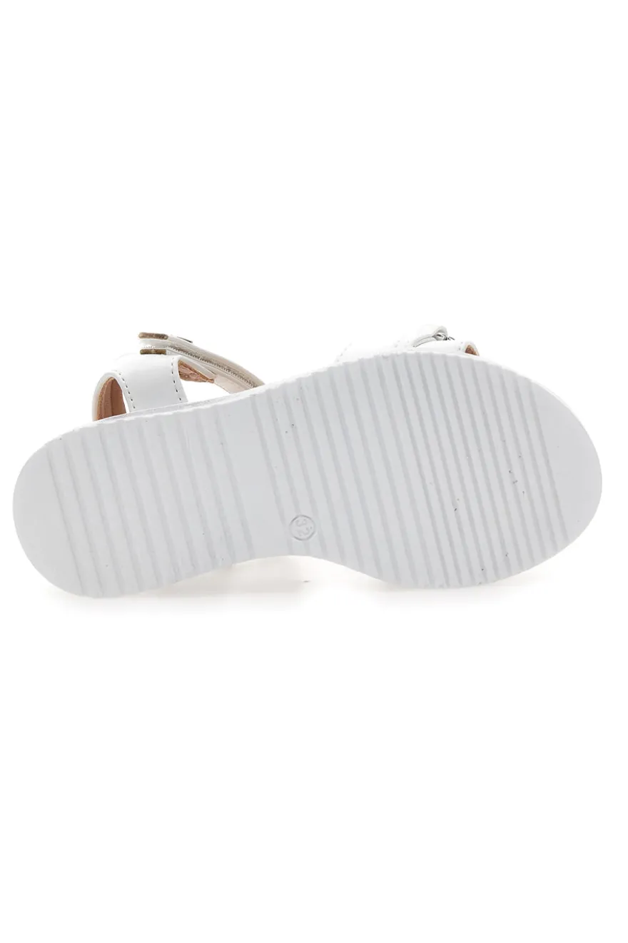Sandali argento con cuore glitter Pitt Kids 39G2532S