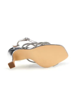 Sandali argento con strass First lady P692