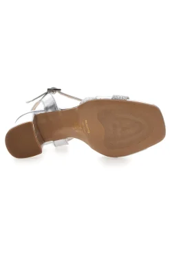 Sandali Argento con Tacco Comodo e Punta Squadrata PITTARELO GLAM 5548