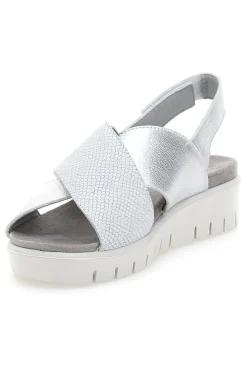 Sandali Argento In Pelle Made in Italy Imac 7582403035501