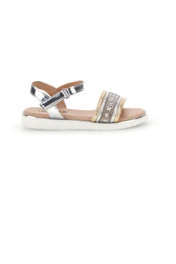 Sandali argento oro cinturino regolabile Pitt kids 392626S