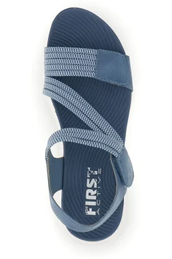 Sandali Azzurro denim con fasce elastiche First active 2