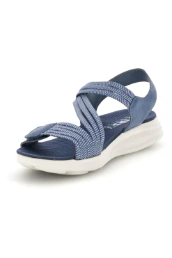 Sandali Azzurro denim con fasce elastiche First active 2