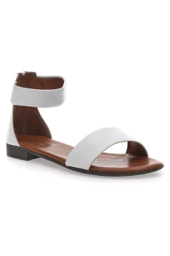 Sandali Bassi Bianchi con Cinturino alla Caviglia Pittarello Look 225495