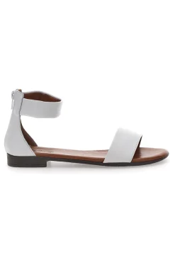 Sandali Bassi Bianchi con Cinturino alla Caviglia Pittarello Look 225495