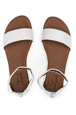 Sandali Bassi Bianchi con Cinturino alla Caviglia Pittarello Look 225495