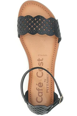 Sandali Bassi con Cinturino in Pelle cafè Cost 95523