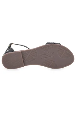 Sandali Bassi con Cinturino in Pelle cafè Cost 95523