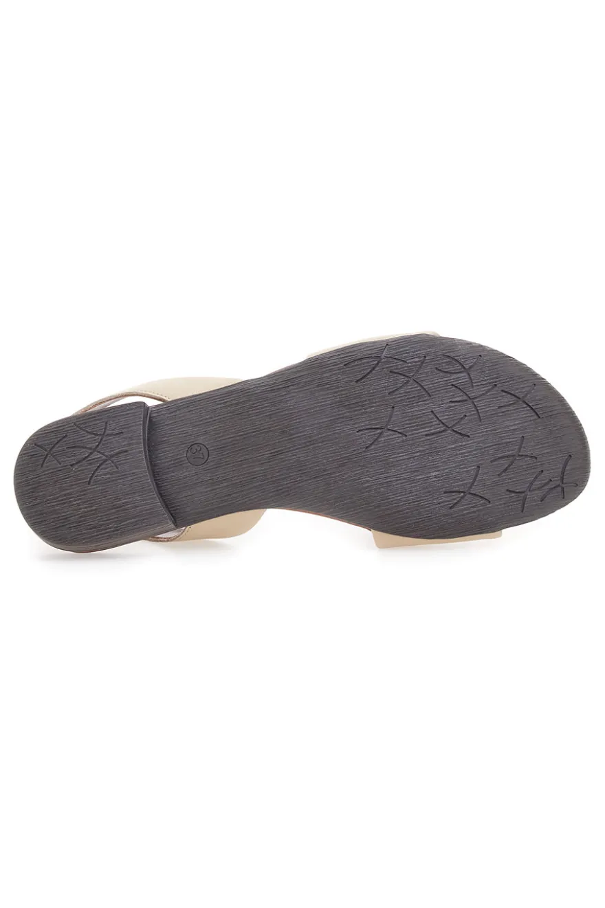 Sandali Bassi Flat Sand In Pelle Pittarello Look 225140