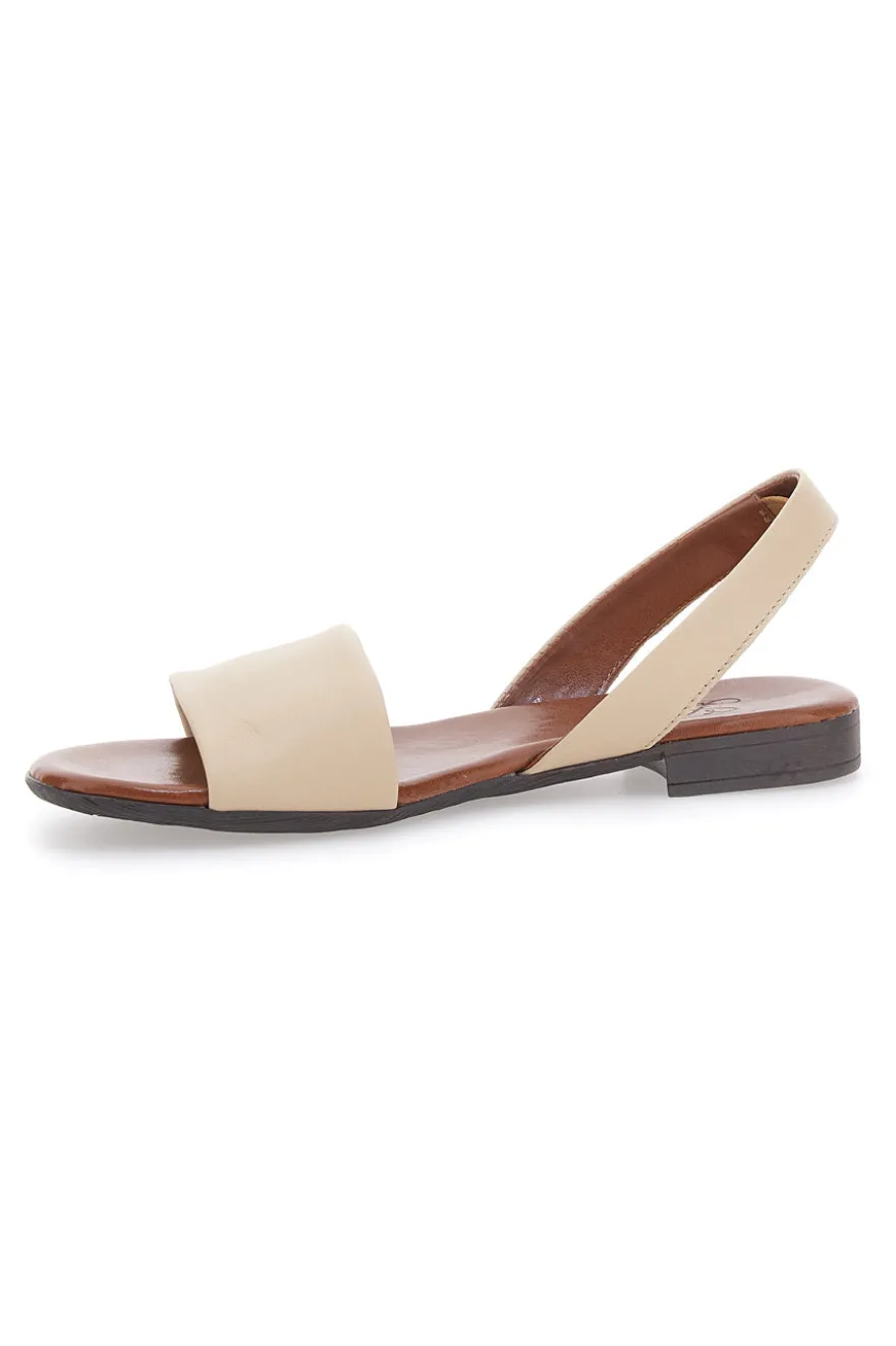 Sandali Bassi Flat Sand In Pelle Pittarello Look 225140
